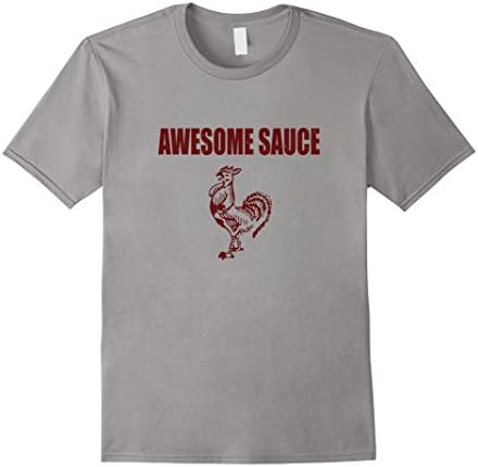 Men's Awesome Sauce Rooster T-Shirt Medium Slate