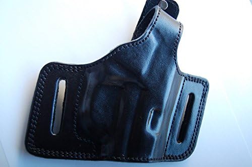 cal38 Handcrafted Leather Belt Thumb Break Holster for Beretta Cheetah Model 81 81fs,82,83,84,84fs85 (R.H) Black Tan
