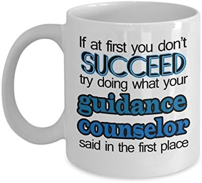 GUIDANCE COUNSELOR COFFEE MUG: Creative Hot Beverage Printed Mugs for Men, Women, Mom and Dad - Cute, Funny, Clever, Unique Specialty Drinkware - Microwave & Dishwasher Safe - Fade Resistant