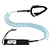 BPS 10' Coiled SUP Leash with Waterproof Phone Bag - Light Blue