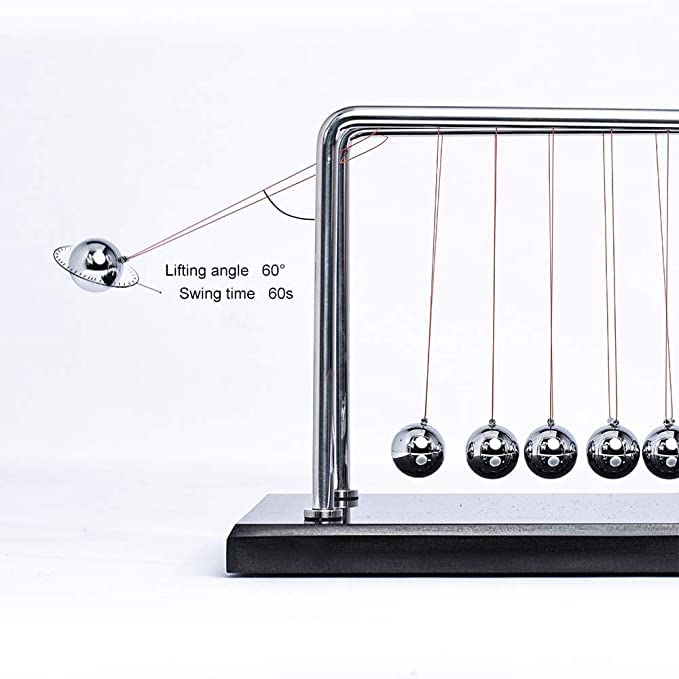 Cerropi Newton Cradle Balance Balls Newton Pendulum With 7 Balls Classic Newton Swing Ball