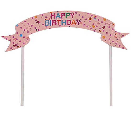 Coolfm Mini Happy Birthday Cake Bunting Banner Cake Topper Garland