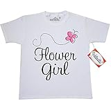 Inktastic Big Girls' Flower Girl Wedding Butterfly Youth T-Shirt