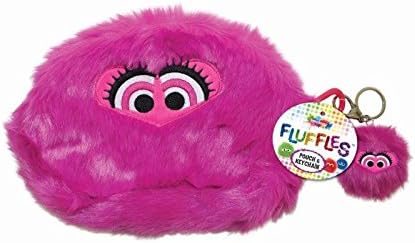 Fluffles Pink Pencil Pouch and Keychain, 2 pc. Set (634-3)