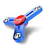 Tri-Spinner Fidget Toy New 2017 All Metal Design Super Fast Long Spins Ball Bearing Center Quality Spinners Focus Toy for Kids & Adults (Blue Plus)