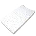 American Baby Company Printed 100% Cotton Knit Fitted Contoured Changing Table Pad Cover/Sheet - Compatible with Mika Micky Bassinet, Sparkle Gold/Pink Arrows, for Boys and Girls