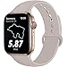 RUOQINI Compatible with Apple Watch Band 38mm40mm,Sport Silicone Soft Replacement Band Compatible for Apple Watch Series 4/3/2/1 [S/M Size - Stone]