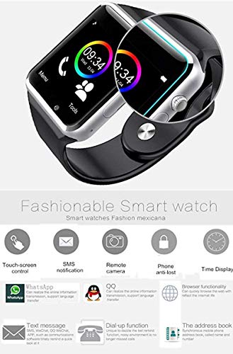 Smart Watch PLYSIN Bluetooth Smartwatch Unlocked Watch Cell Phone with Sim Card Slot Track Activity Watch with Pedometer Camera Music-Player for iOS iPhone Android Samsung HTC Sony Huawei - Thumbnail 2