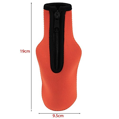 go2buy 8Pcs Beer Bottle Sleeves -Insulators w/Zipper Reversible Colored - Thumbnail 7
