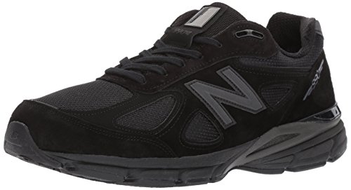 New Balance Men's 990V4 Running Shoe, Black/Black, 13 D US