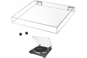YJNBEST Stereo Turntable Dust Cover, Clear Acrylic Replacement Dust Cover for Audio AT-LP60X-BK/AT-LP60XBT-BK/AT-LP60X-GM -T-e-c-h-n-i-c-a Dustcover Protector