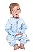 LETTAS Baby Boys and Girls Detachable Sleeves 0.5 Tog Cotton Sleeping Sack for Big Kids, (Blue,XL)