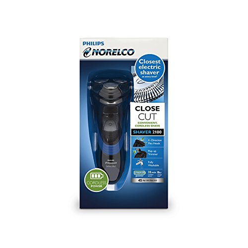 Philips Norelco S1560/81 Shaver 2100 Rechargeable Wet Electric Shaver, with Pop-up Trimmer, 0.851 Pounds