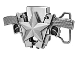Duo Silver Guns and Star Lighter Belt Buckle (LT-018BR)