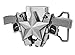 Duo Silver Guns and Star Lighter Belt Buckle (LT-018BR)