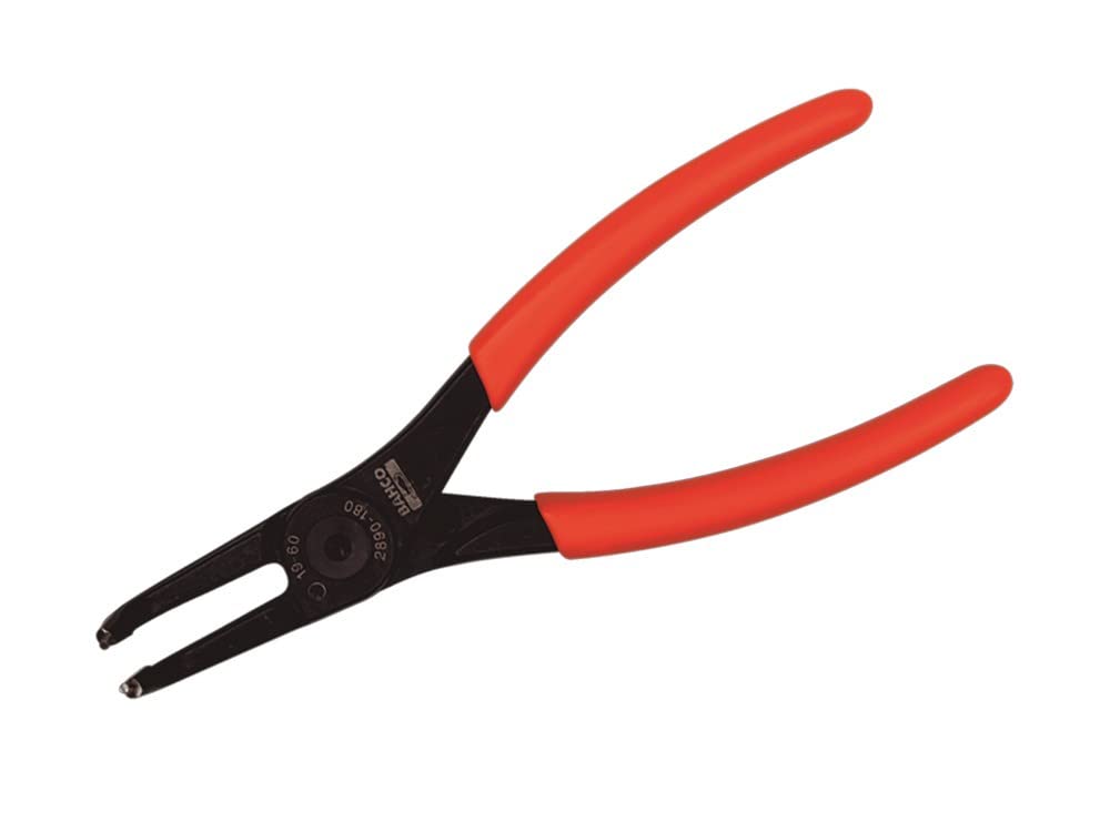 Bahco 2890-210 Internal Circlip Pliers with 90 Degree Offset Jaws, Multi-Colour, 210 mm