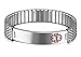 JF.JEWELRY Medical Alert ID Bracelet for Men and Women Stainless Steel Stretch Pull Cuff Bangle