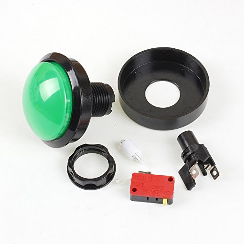 EG Starts 5x New 60mm Dome Shaped LED Illuminated Push Buttons For Arcade Coin Machine Operated Games