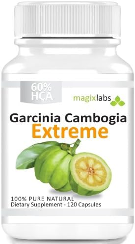 Garcinia Cambogia Extract EXTREME - 100% Pure 60% HCA - 1,000 mg, 120 Vegetarian Capsules for Weight Loss