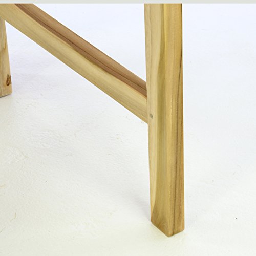 Divero Klapptisch Balkontisch Gartentisch Esstisch Teak Holz Natur unbehandelt Tisch für Terrasse Balkon Wintergarten witterungsbeständig massiv klappbar 130x65 cm – Bild 5