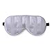 ALASKA BEAR® Natural silk sleep mask & blindfold, super-smooth eye mask (Silver Stripe)