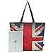 icolor British Flag Beach Eco Friendly Market travel Sports Handle case Bag Shopping Large Grocery shoulder bag Reusable Portable Storage HandBags Convenient Shoppers Tote YGWB-24