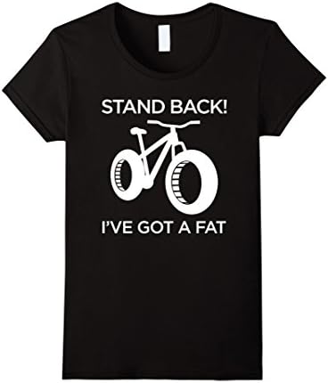 Womens Funny raunchy cheeky Fatbike T-shirt XL Black