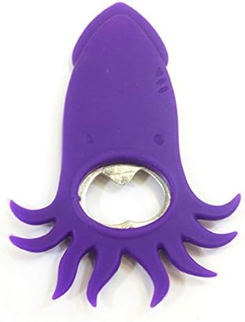 nod products Squid Shaped Silicone Handled Stainless Steel Bottle Opener