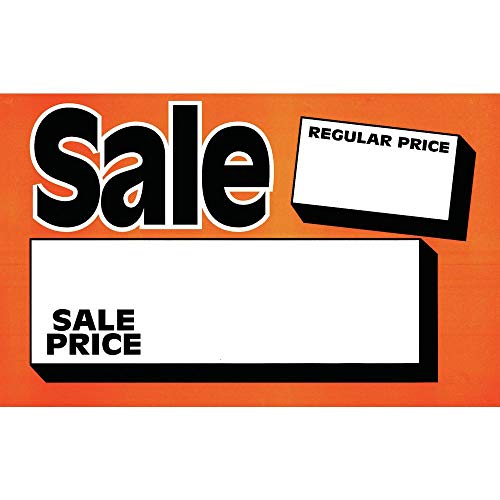Retail Resource 829-R Sale Price Card 5 1/2 x 3 1/2 Pack of 100, (Pack of 100)