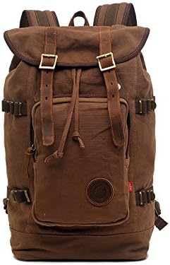 Canvas Backpack,Rucksack Hiking Bag Travel Backapck