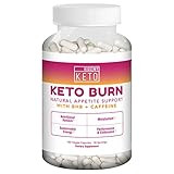 Kiss My Keto Burn Capsules - 180 Veggie Caps, Exogenous Ketones Capsules with BHB Salts as Ketones for Appetite Support w/Caffeine, Apple Cider Vinegar, L-Carnitine, CLA, Garcinia Cambogia