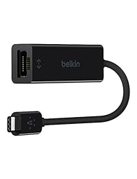 Belkin USB-IF Certified USB Type C (USB-C) to Gigabit Ethernet Adapter, Compatible with USB-C Devices including New MacBook, MacBook Pro (2016), XPS and ChromeBook Pixel (F2CU040btBLK) Paquete de 10