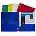C-Line Two-Pocket Heavyweight Poly Portfolio Folder, 3-Hole Punch, 11 X 8.5, Assorted, 10/Pack