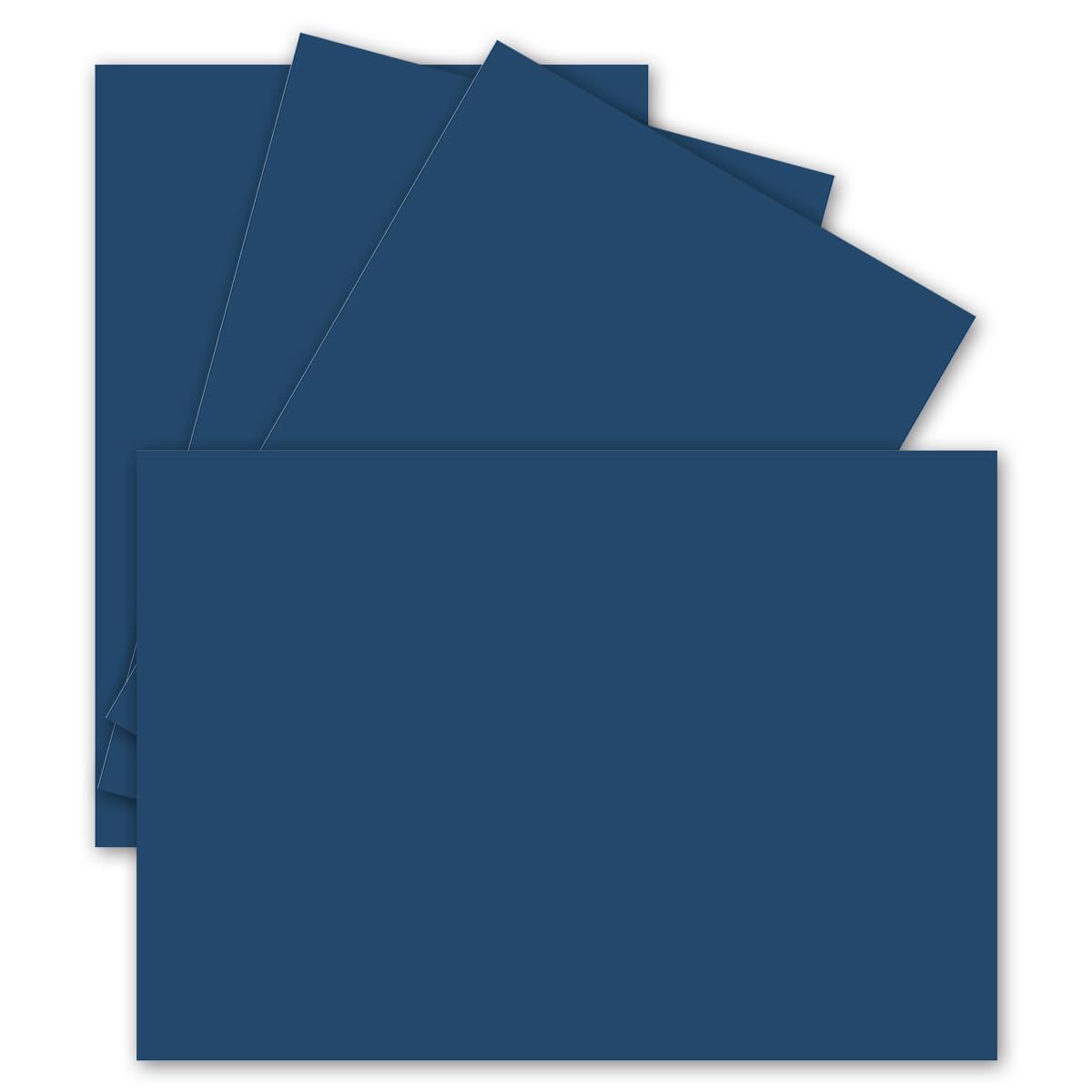 100 Single Cards DIN A6 10.5 x 14.8 cm - 240 g/m² - Night Blue - Coloured Card - Craft Paper - Craft Card - Blank Postcards
