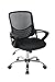 Bonum Black Mid-Back Mesh Fabric Swivel Office Chair Adjustable Desk Chair Home Office Chair with Mesh Padded Seat and Armrest