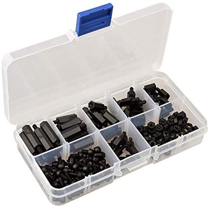 Toolmixi Motherboard M3 Male-Female Nylon Hex Spacers Standoffs Screws Nuts Assorted Kit
