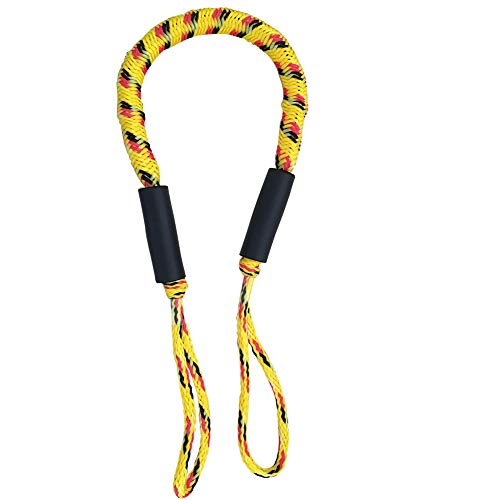 Elastic Nylon Mooring Rope, Shock Absorb Bungee Dock Line, Easy Attachment and Quick Docking for Anchoring Accessories, Stretching Boat Leash