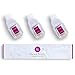Derma Roller Replacement Heads 0.25mm Microneedle Rollers For Face and Body 600 Titanium Needles .25mm Micro Needle Length Dermaroller Heads With Protective Covers (3 Pack Replacement heads Only)