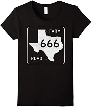 Womens Classic TEXAS FARM ROAD 666 Black T-Shirt XL Black