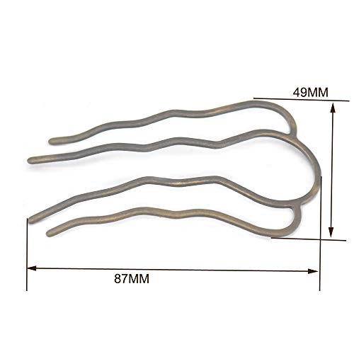 Fujiyuan 5 Pcs 87mm Hair Fork Clip Stick Hair Pin Hair Bun Plug Holder for Women Girl Accessories Bronze