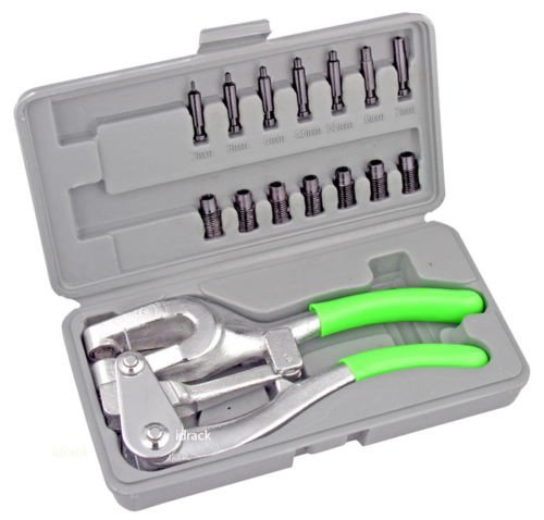 1 Ton Aviation Power Punch Kit Sheet Metal Hole Punching 7 Sizes Die Diy Repair by JDM Auto Lights