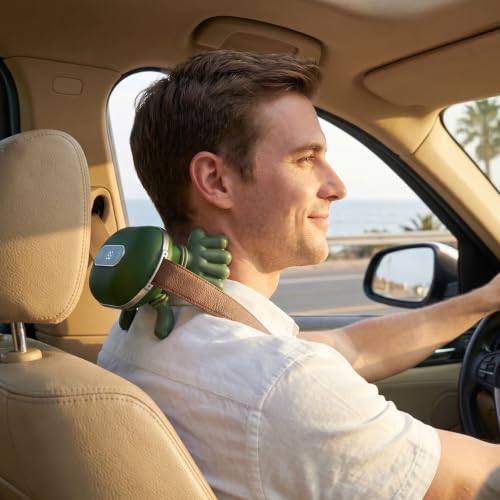 Masajeador Cervical y Espalda con Calor,4D Masajeador Cervical con Mando a Distancia 5 Niveles de Intensidad y 2 de Calor Masajeador de Cuello Masaje Profundo para Relajar Músculos