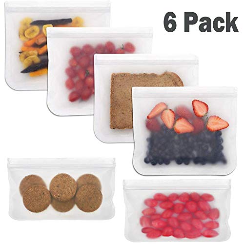 Reusable Sandwich Bags - BPA FREE Reusable Storage Bags for Extra Thick FDA Grade Ziplock Kids Snack - //coolthings.us