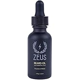 ZEUS Natural Beard Oil for Men, Premium Grooming Oil to Soften, Hydrate, Condition & Control Frizz in Beard and Mustache (Made in USA) Italian Cypress