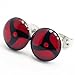 LilMents 6 Pairs Sharingan Eye Uchiha Unisex Mens Womens Stainless Steel Stud Earrings