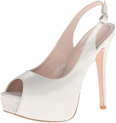 Sizzle by Coloriffics Women's Rihanna Platform Pump,Silver,9 M US
