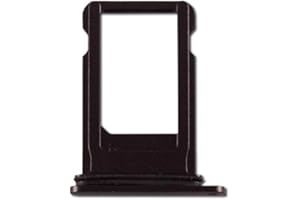 LIBAI-V Sim Tray Slot Replacement Parts for iPhone 8 Plus with Waterproof Rubber & Sim Ejector Tool + Cloth (Black)