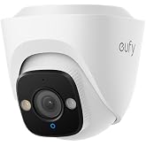 eufy Security PoE Turret Camera E41, 4K UHD, Add-On Cam | Requires eufy NVR, 24/7 Recording, Human/Vehicle/Pet AI Detection, Red &amp; Blue Strobe, Plug &amp; Play