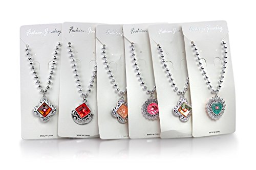 Wholesale LED Necklace! Party Lovers LED Flashing Necklace with Diamonds - 24 Pack Assorted Colors