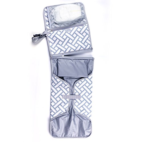 image for Portable Boutique Baby diaper changing pad folds into travel clutch, e